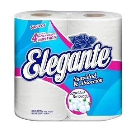 Papel higiénico Elegante paquete de 4 rollos