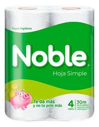 Papel higiénico Noble hoja simple 30 metros