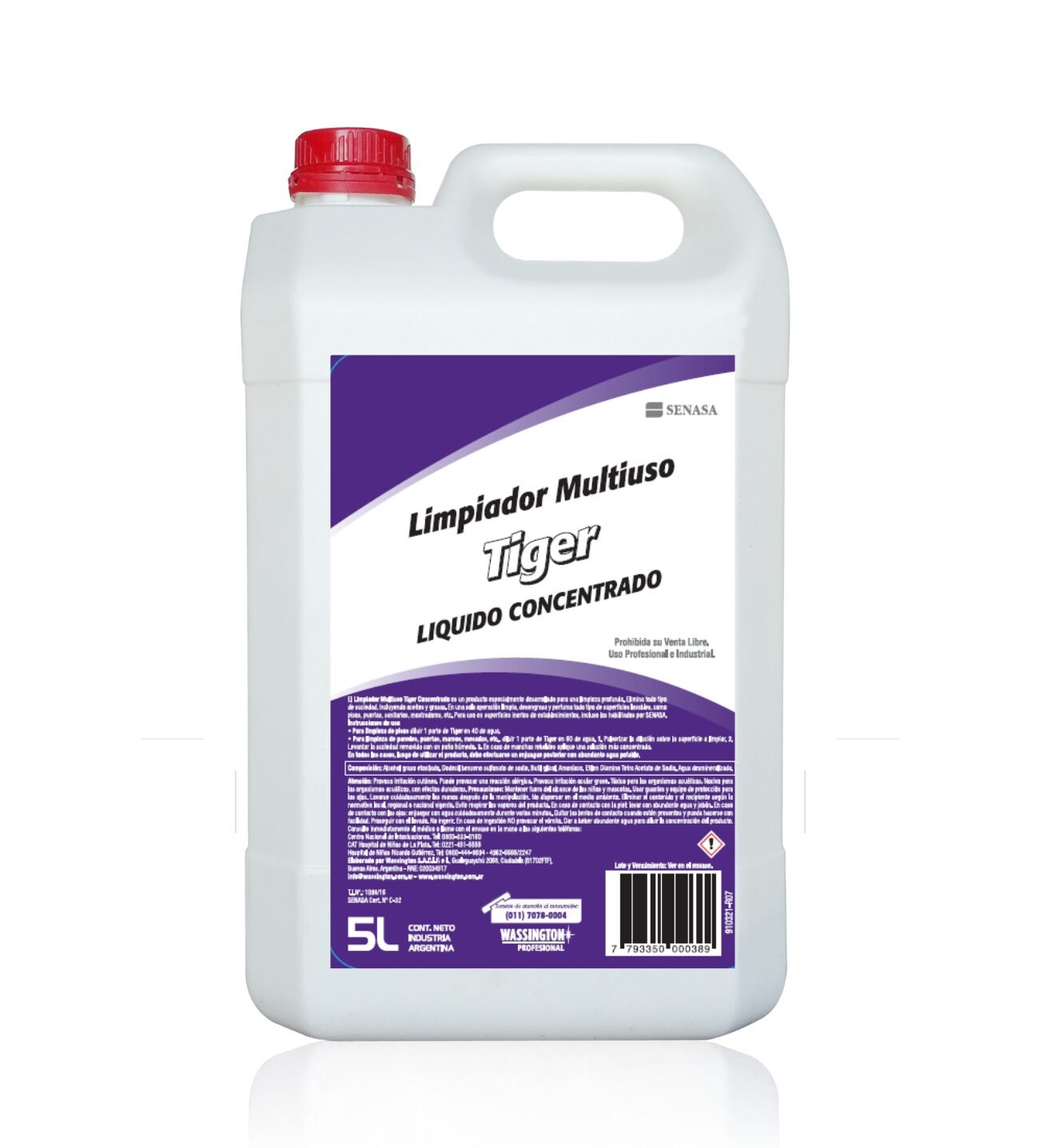Limpiador multiuso Tiger concentrado de 5 litros